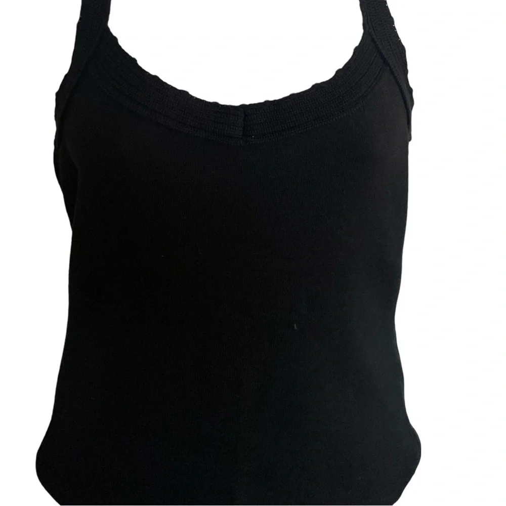 Ann Taylor Knit sleeveless Sweater - S black , cotton spandex